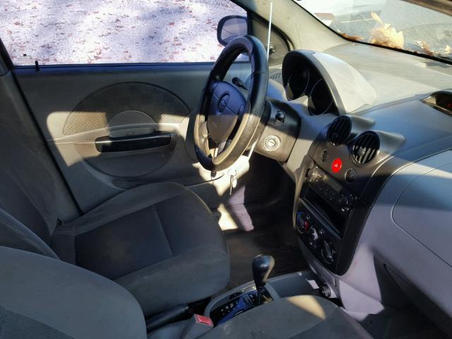 KL1TD52685B437053 - 2005 CHEVROLET AVEO BASE გრაფიტი ფოტო 5
