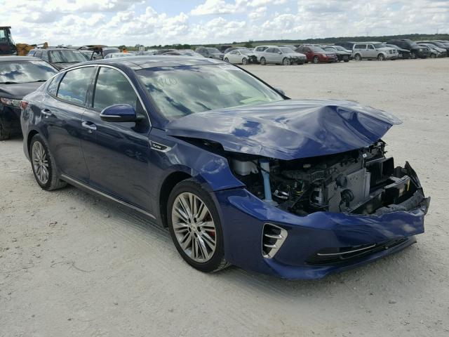 5XXGV4L29HG132074 - 2017 KIA OPTIMA SXL BLUE photo 1