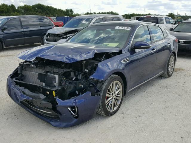 5XXGV4L29HG132074 - 2017 KIA OPTIMA SXL BLUE photo 2