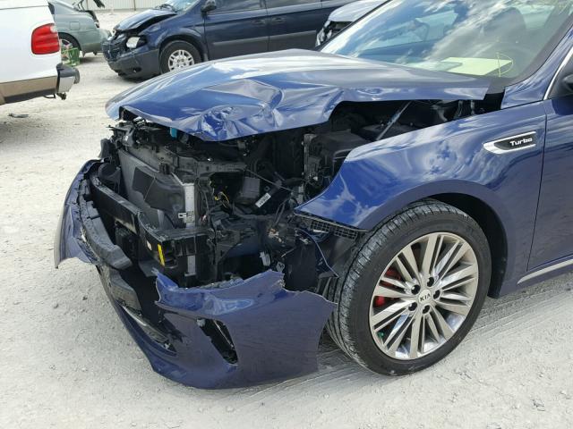 5XXGV4L29HG132074 - 2017 KIA OPTIMA SXL BLUE photo 9