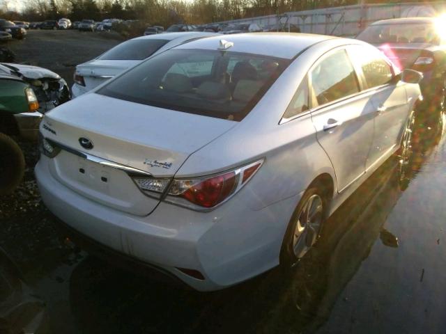 KMHEC4A42DA098112 - 2013 HYUNDAI SONATA HYB WHITE photo 4