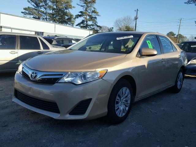 4T1BF1FK4CU087139 - 2012 TOYOTA CAMRY BASE GOLD photo 2