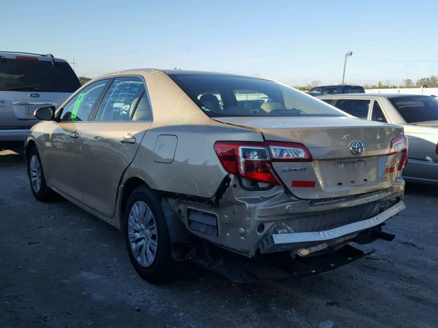 4T1BF1FK4CU087139 - 2012 TOYOTA CAMRY BASE GOLD photo 3