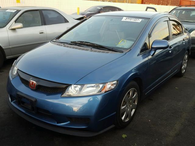 19XFA1F50AE016191 - 2010 HONDA CIVIC LX BLUE photo 2