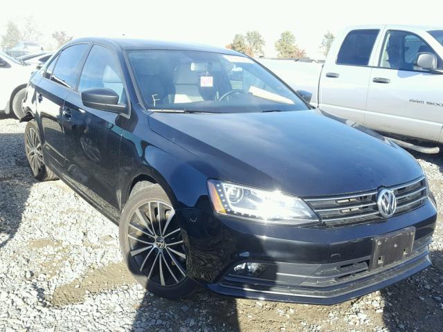 3VWD17AJ3GM250500 - 2016 VOLKSWAGEN JETTA SPOR BLACK photo 1