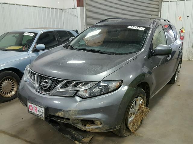 JN8AZ1MUXEW419155 - 2014 NISSAN MURANO S GRAY photo 2