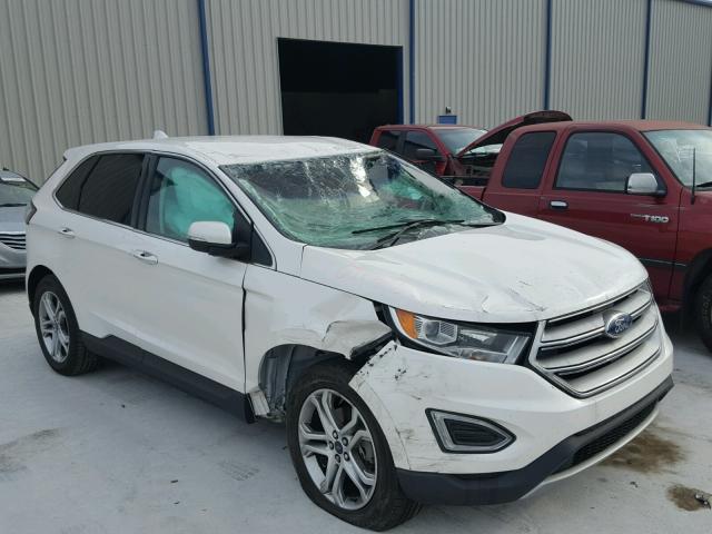 2FMTK3K92FBB23127 - 2015 FORD EDGE TITAN WHITE photo 1