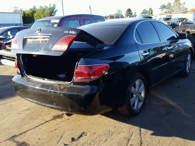 JTHBA30G555070719 - 2005 LEXUS ES 330 BLACK photo 4