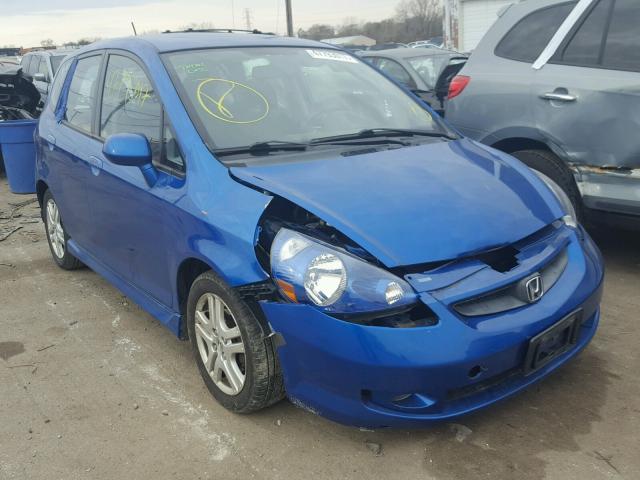 JHMGD38647S049342 - 2007 HONDA FIT S BLUE photo 1