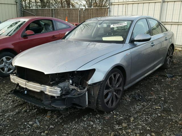 WAUHGAFC6CN173743 - 2012 AUDI A6 PRESTIG SILVER photo 2