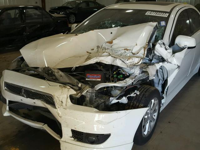 JA32U2FU6AU003643 - 2010 MITSUBISHI LANCER ES/ WHITE photo 9