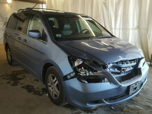 5FNRL38797B051056 - 2007 HONDA ODYSSEY EX BLUE photo 1