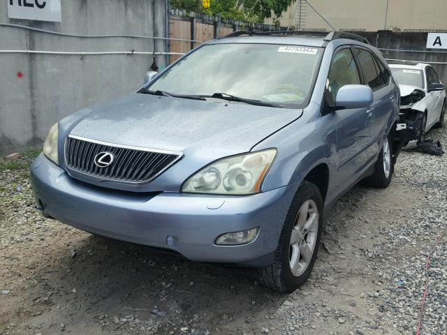 JTJHA31U940029258 - 2004 LEXUS RX 330 BLUE photo 2