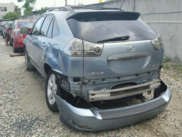 JTJHA31U940029258 - 2004 LEXUS RX 330 BLUE photo 3