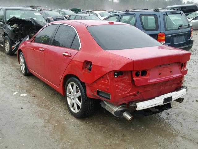 JH4CL96845C004868 - 2005 ACURA TSX RED photo 3