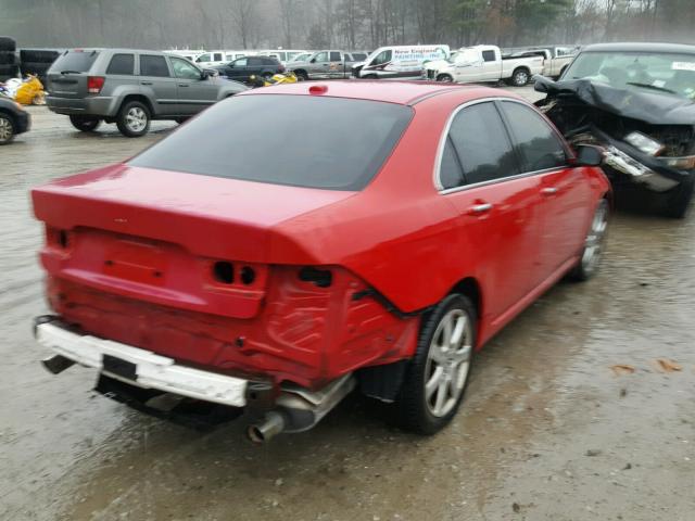 JH4CL96845C004868 - 2005 ACURA TSX RED photo 4