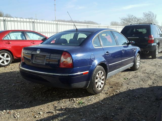 WVWPD63B83P293886 - 2003 VOLKSWAGEN PASSAT GLS BLUE photo 4