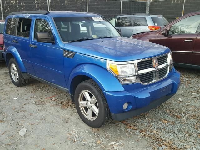 1D8GU28K97W734990 - 2007 DODGE NITRO SXT BLUE photo 1