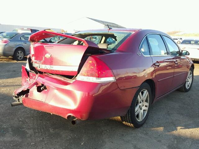 2G1WC581969189802 - 2006 CHEVROLET IMPALA LT RED photo 4