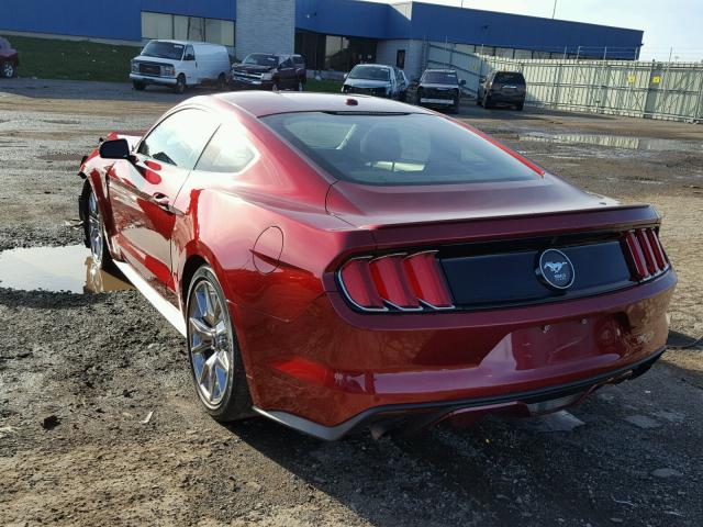 1FA6P8TH6F5354807 - 2015 FORD MUSTANG RED photo 3