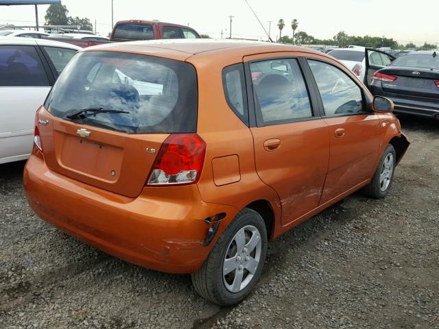 KL1TD66628B090789 - 2008 CHEVROLET AVEO BASE Қызғылт сары фото 4