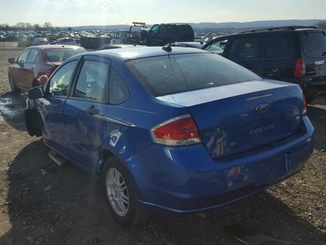 1FAHP3FNXBW157835 - 2011 FORD FOCUS SE BLUE photo 3