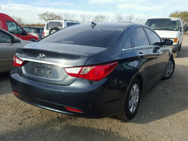 5NPEB4AC1CH333671 - 2012 HYUNDAI SONATA GLS BLACK photo 4