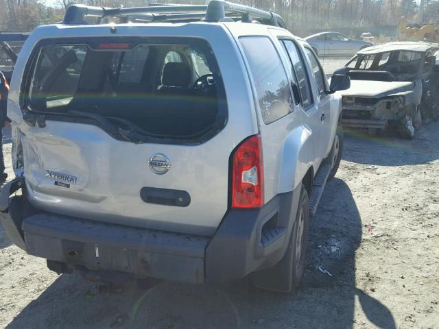 5N1AN08W07C525255 - 2007 NISSAN XTERRA OFF SILVER photo 4