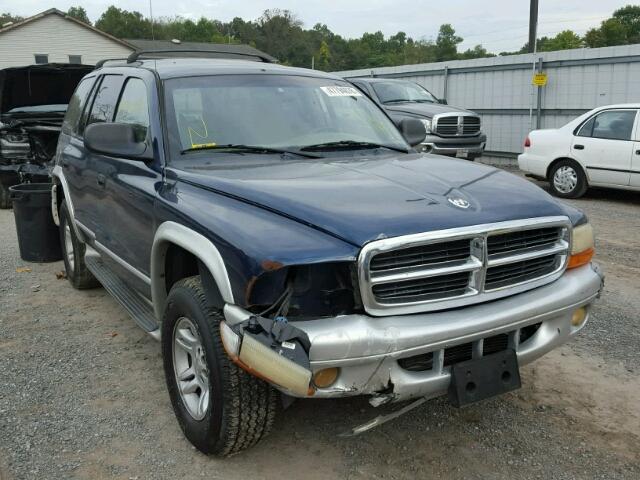 1B4HS58N42F112078 - 2002 DODGE DURANGO SL BLUE photo 1