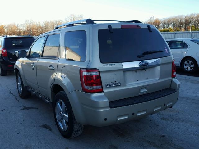 1FMCU0E77CKC36625 - 2012 FORD ESCAPE LIM TAN photo 3