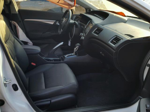 19XFB2F98FE250513 - 2015 HONDA CIVIC EXL WHITE photo 5