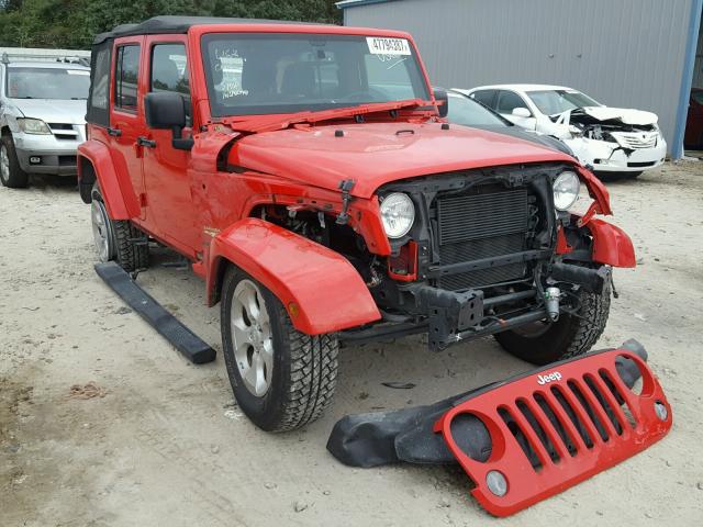 1C4BJWEG4FL755657 - 2015 JEEP WRANGLER U RED photo 1