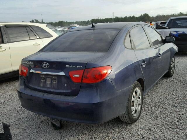 KMHDU4AD6AU184767 - 2010 HYUNDAI ELANTRA BL BLUE photo 4