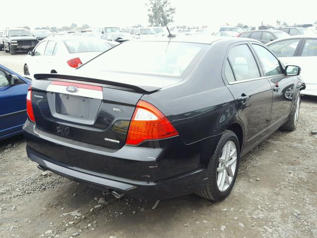 3FAHP0JG9CR378399 - 2012 FORD FUSION SEL BLACK photo 4