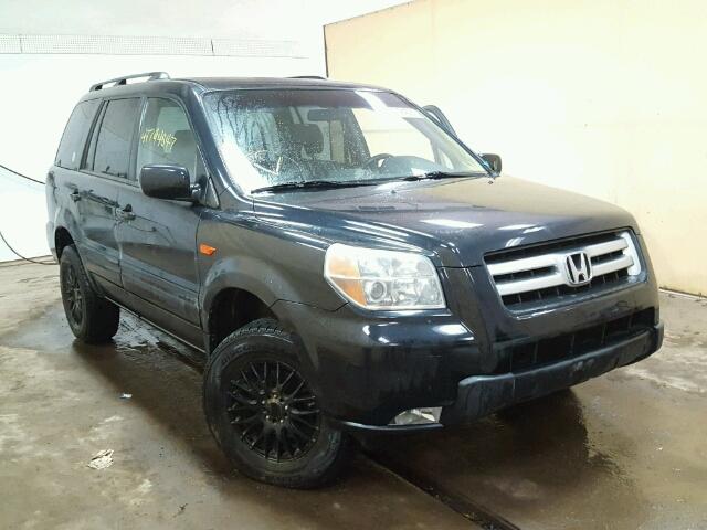 2HKYF18496H560318 - 2006 HONDA PILOT EX BLACK photo 1