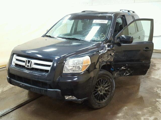 2HKYF18496H560318 - 2006 HONDA PILOT EX BLACK photo 2