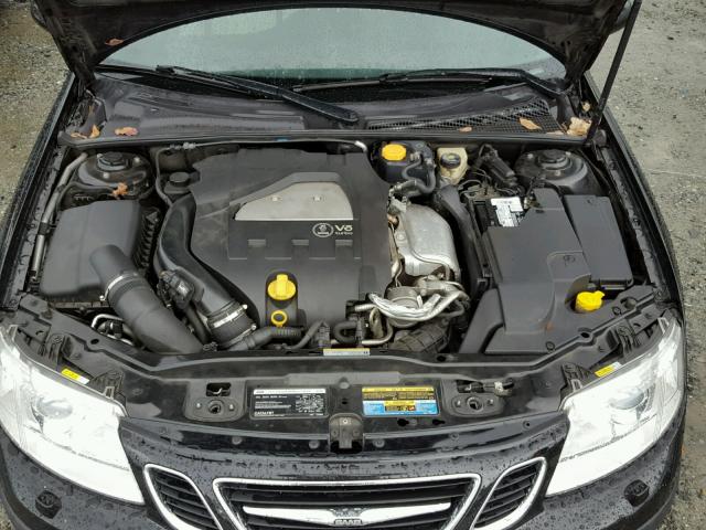 YS3FH41U061108383 - 2006 SAAB 9-3 AERO BLACK photo 7