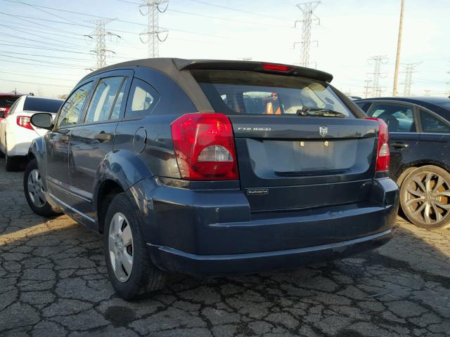 1B3HB28B77D526998 - 2007 DODGE CALIBER BLUE photo 3