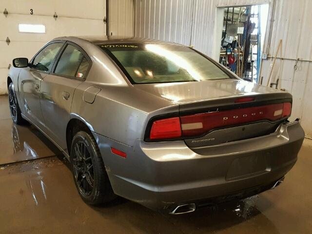 2B3CL1CT5BH587733 - 2011 DODGE CHARGER PO GRAY photo 3