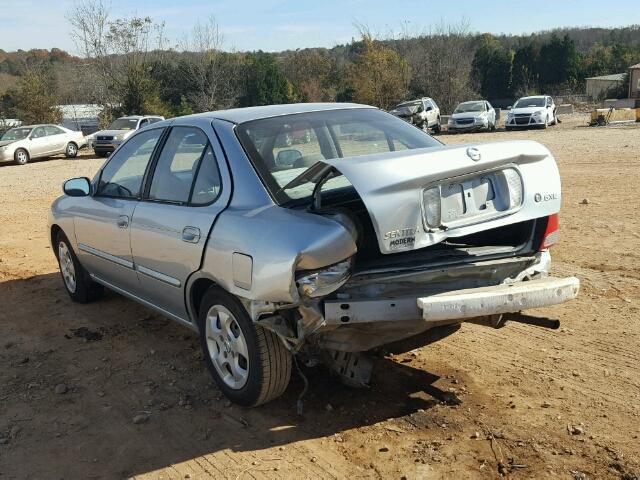 3N1CB51D13L699879 - 2003 NISSAN SENTRA XE SILVER photo 3