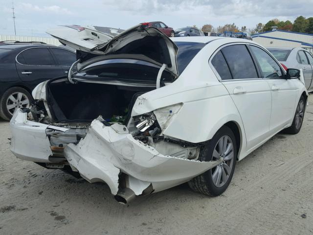 1HGCP2F75BA019327 - 2011 HONDA ACCORD EX WHITE photo 4