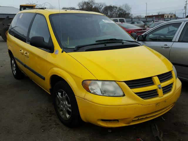 1D4GP45R65B174288 - 2005 DODGE CARAVAN SX YELLOW photo 1