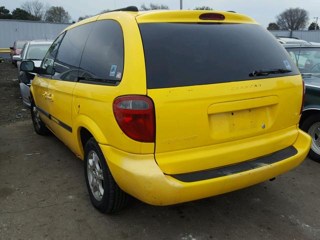 1D4GP45R65B174288 - 2005 DODGE CARAVAN SX YELLOW photo 3