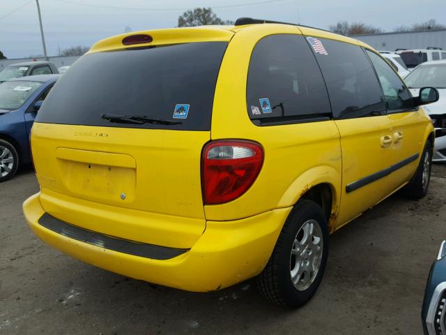 1D4GP45R65B174288 - 2005 DODGE CARAVAN SX YELLOW photo 4