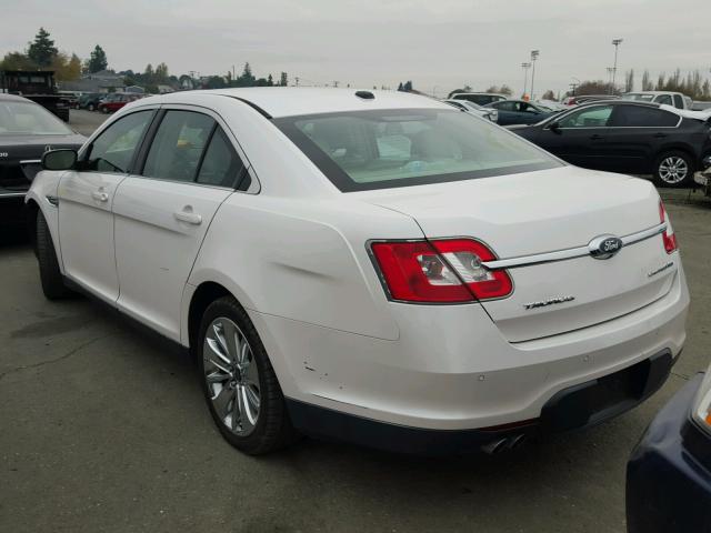 1FAHP2JW9CG120118 - 2012 FORD TAURUS LIM WHITE photo 3