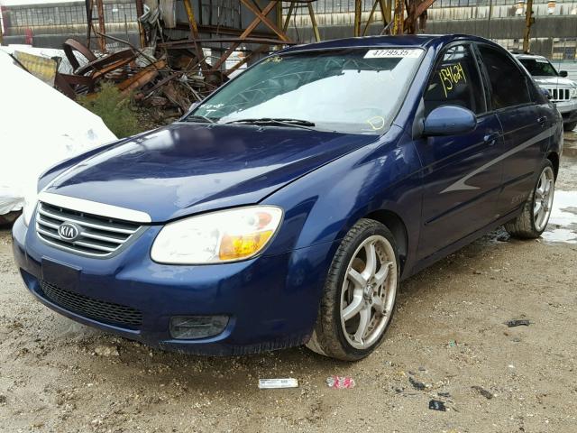 KNAFE121085497263 - 2008 KIA SPECTRA EX BLUE photo 2