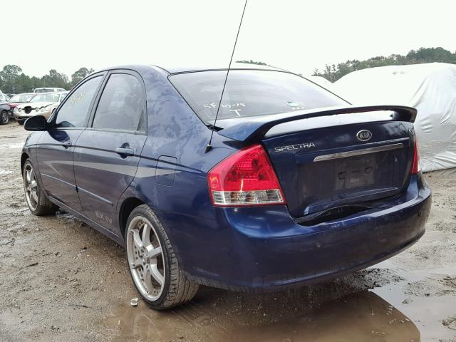 KNAFE121085497263 - 2008 KIA SPECTRA EX BLUE photo 3