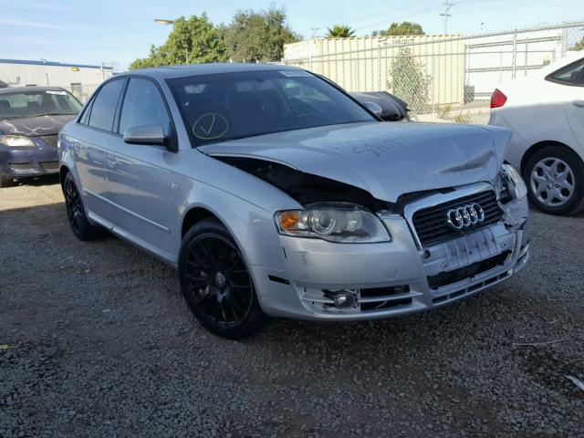 WAUDF78E78A150750 - 2008 AUDI A4 2.0T QU SILVER photo 1