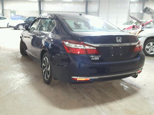 1HGCR2F89GA226202 - 2016 HONDA ACCORD EXL BLUE photo 3