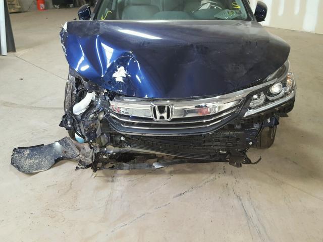 1HGCR2F89GA226202 - 2016 HONDA ACCORD EXL BLUE photo 7